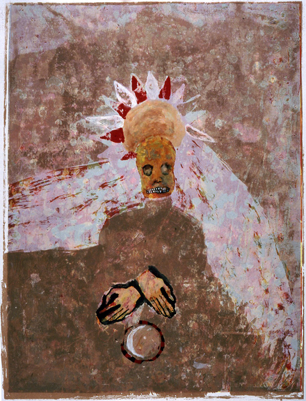 Shaman serigraphic monoprint enlarged